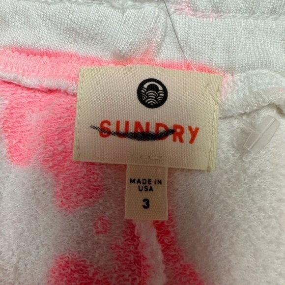 Sundry Neon Pink Tie Dye Shorts Size 3 Large - Picture 7 of 8
